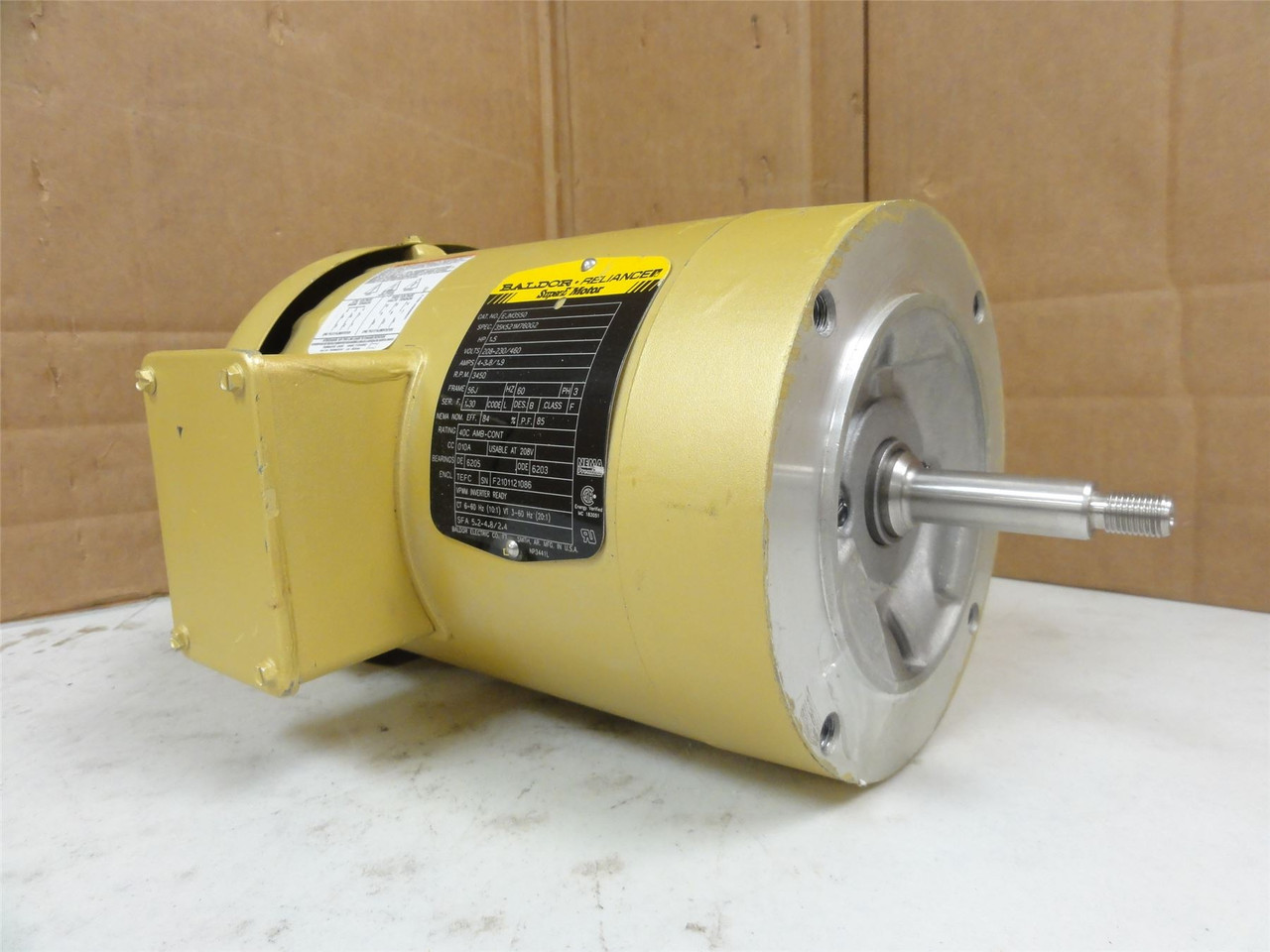 Baldor EJM3550; Jet Pump Motor 1-1/2HP 208-230/460VAC; 3600RPM