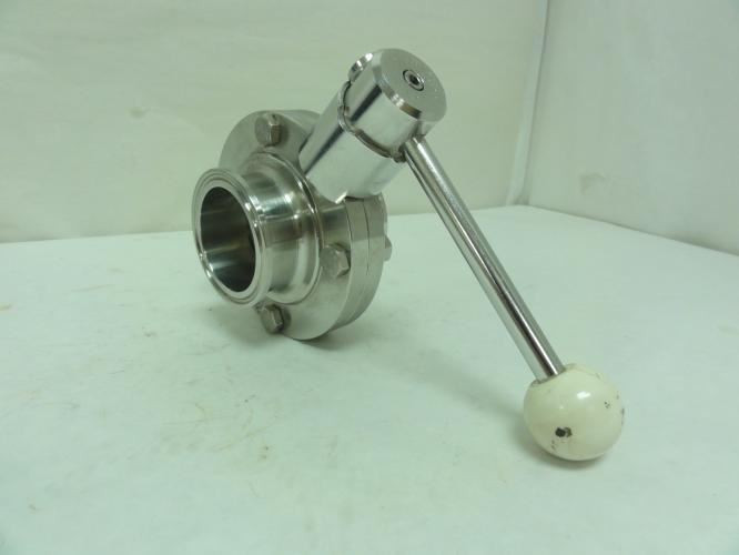 Flowtech 896423-304; Sanitary Butterfly Valve; SS-304; Size: 2"