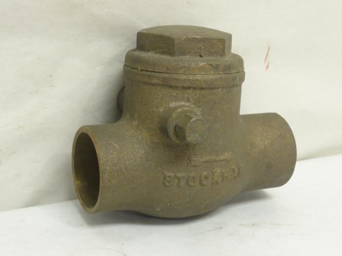 Stockham B-309C-1-1/4; Inline Check Valve 1-1/4"; Bronze; Solder