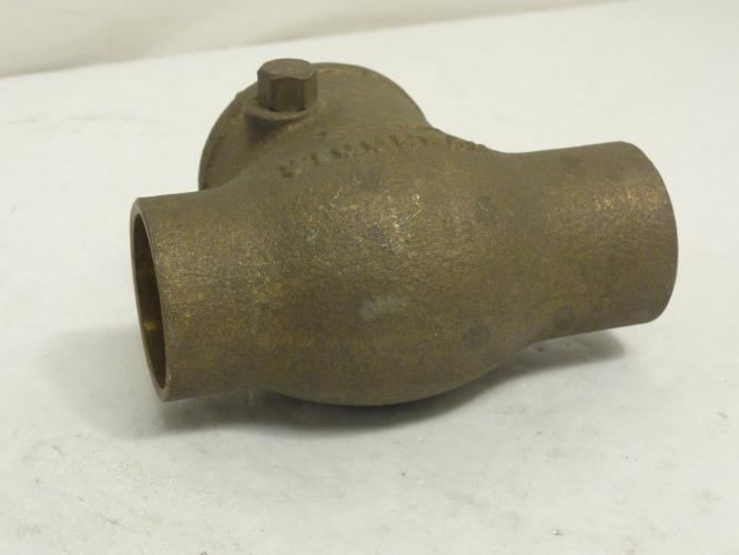 Stockham B-309C-1-1/4; Inline Check Valve 1-1/4"; Bronze; Solder
