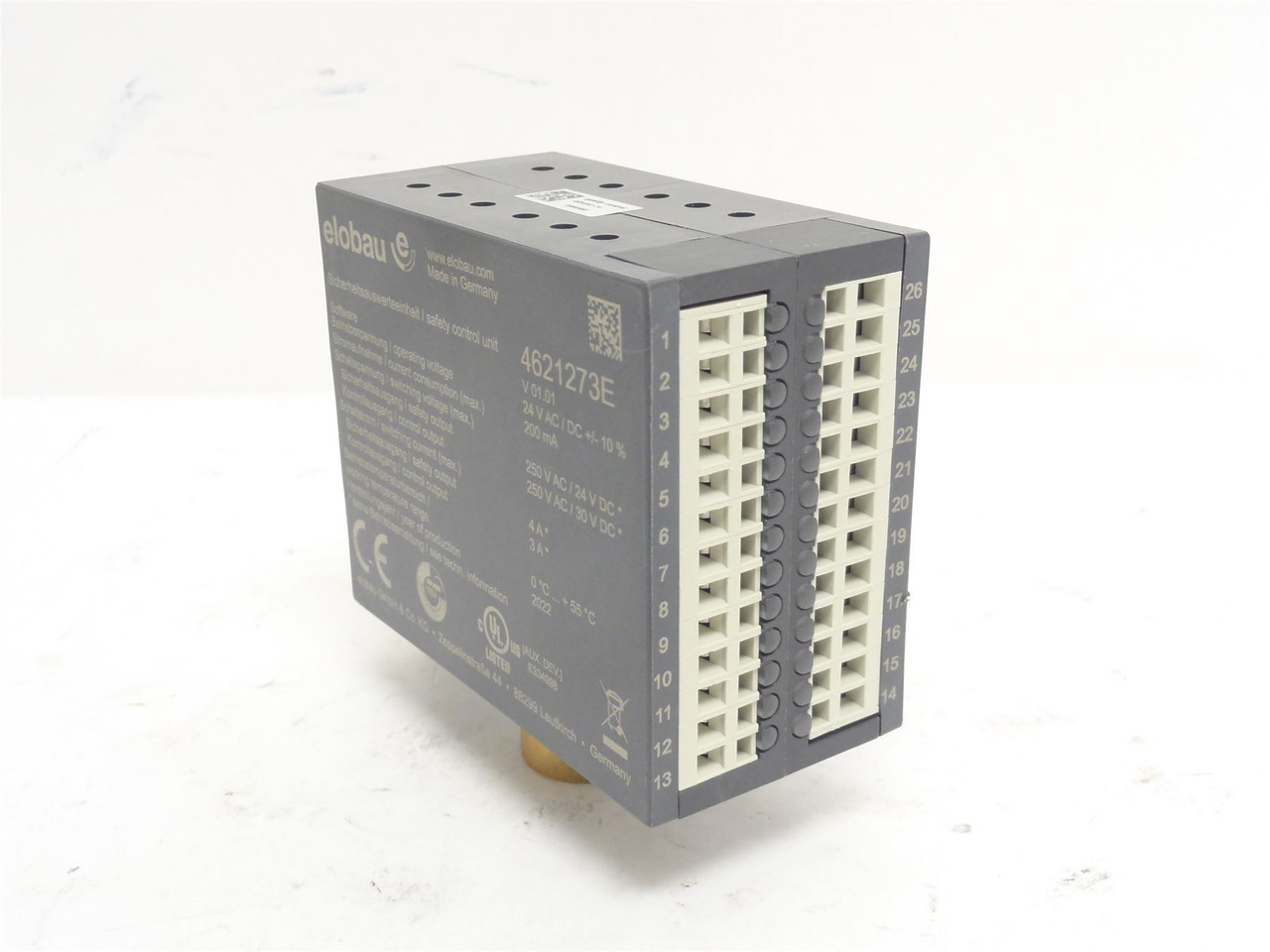 Elobau 4621273E; Safety Relay; 1-NO;1-NC; 24VAC/DC