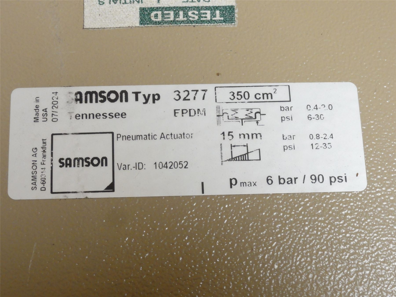 Samson 3241A216WCC; Modular Globe Control Valve; 2-1/2"NPS