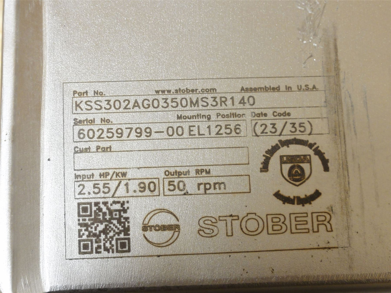 Stober KSS302AG0350MS3R140; Speed Reducer; RA; 35:1 Ratio