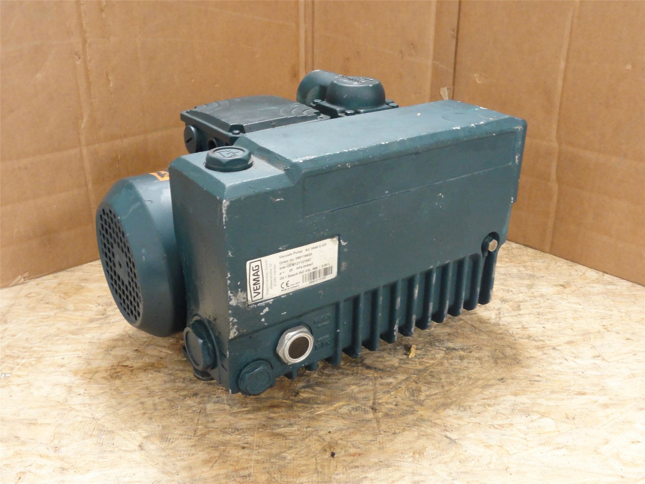 Vemag KC0040DIZO; Rotary Vane Vacuum Pump; 1.5Kw; 230/460VAC