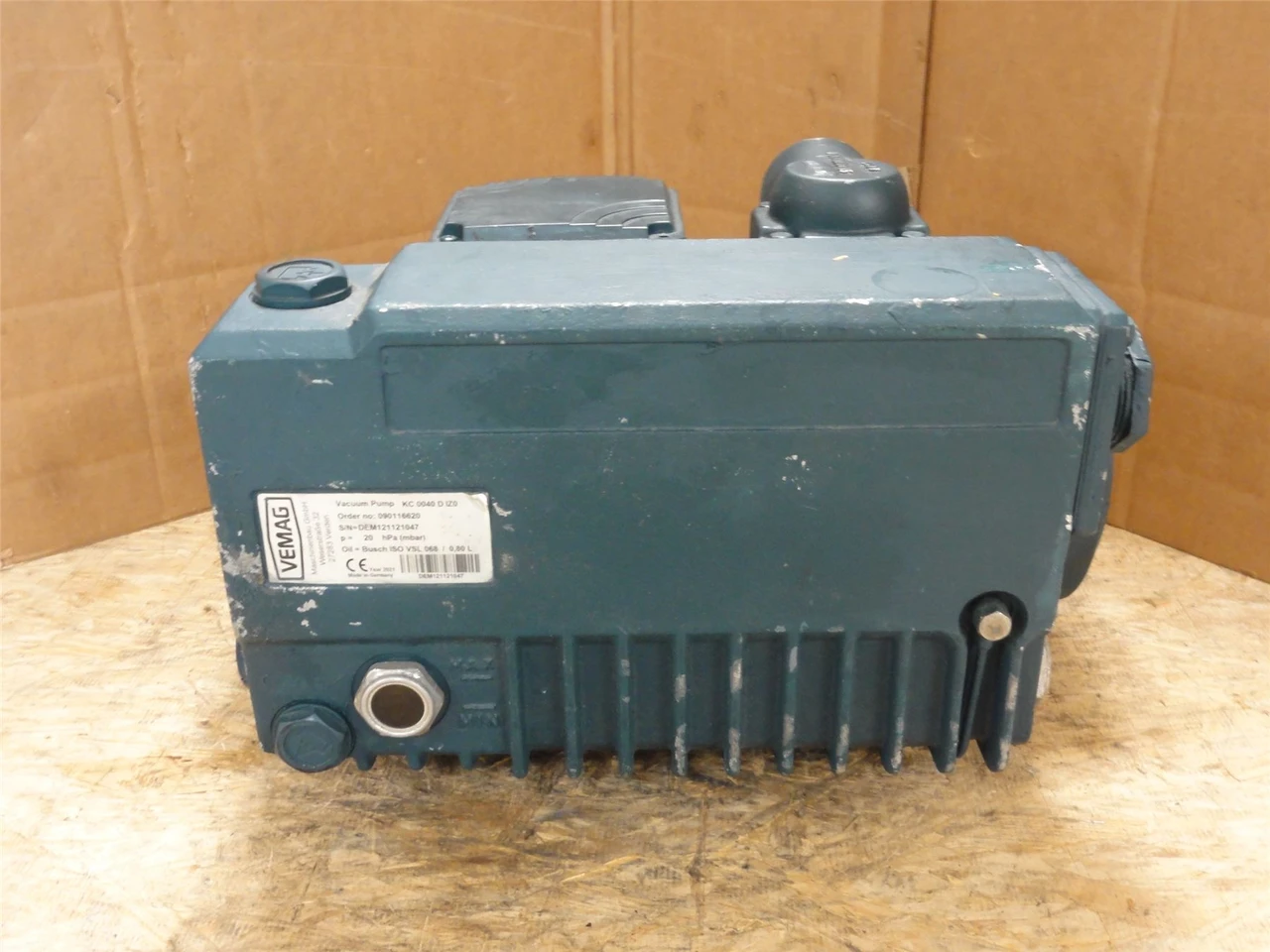 Vemag KC0040DIZO; Rotary Vane Vacuum Pump; 1.5Kw; 230/460VAC