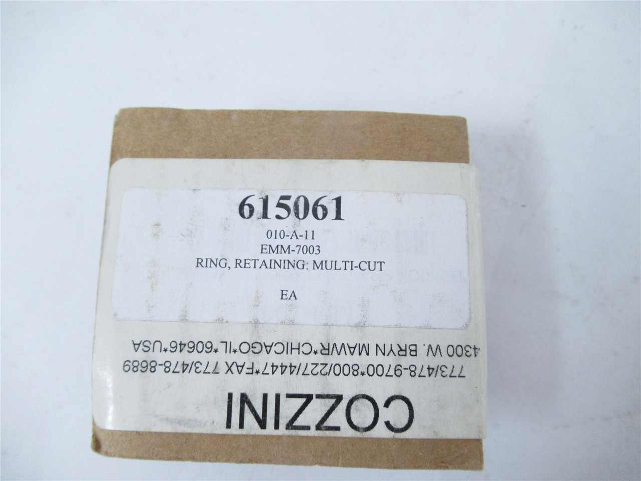 Cozzini Prime Edge 615061; Ring; Retaining Multi Cut 701