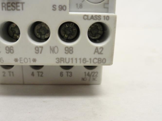 Siemens 3RU1116-1CB0; Thermal Overload Relay; 1.8-2.5A; 690VAC