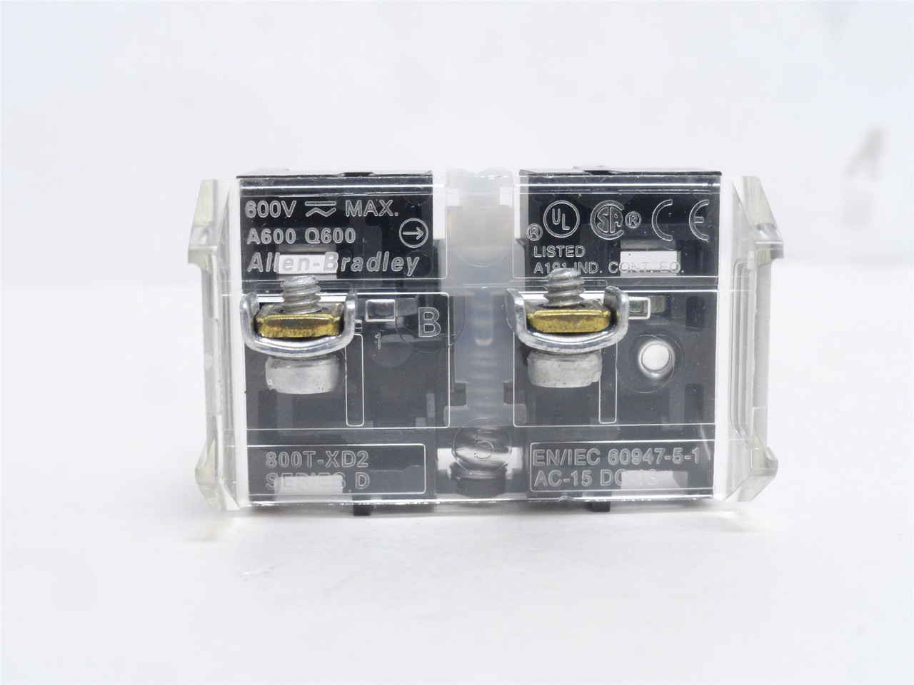 Allen-Bradley 800T-XD2; Contact Block; Shallow; 600VAC; 1-NC