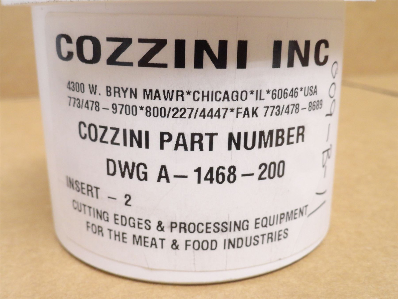Cozzini DWG-A-1468-200; Insert Bushing; 2"ID x 3" Hub OD