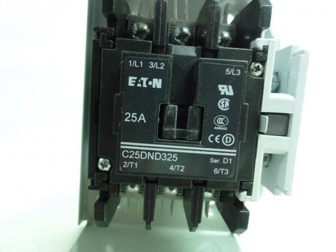 Eaton C25DGY1; Contactor 25A; 600V; 3P; Coil: 240VAC