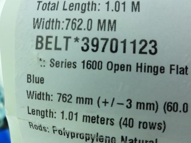 Intralox 39701123; Conveyor Belt; 1.01 M Long; 762mm Wide