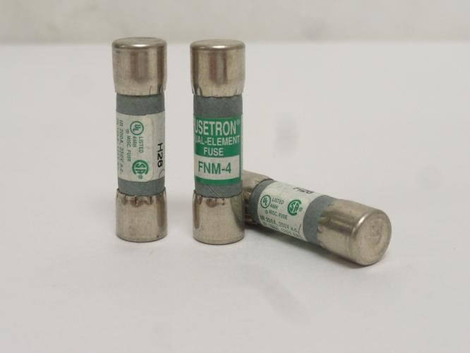 Fusetron FNM-4; Lot-3; Time Delay Fuse; 4 Amp; 250 VAC
