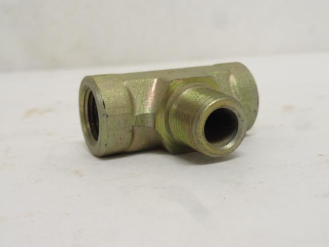 Parker 6-6-6 MBT-S; Male Branch Tee; 3/8 MNPT x 3/8 FNPT (x2)