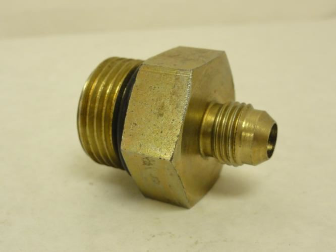 Parker 6-12 F5OX-S; Hydr Straight Adaptor; 3/8 JIC x 3/4 BOSS