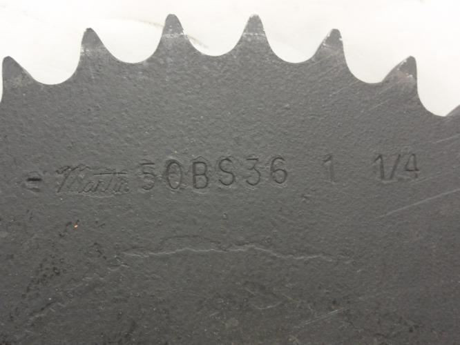Martin 50BS36-1-1/4; Sprocket # 50; 36Teeth; 1-1/4"ID