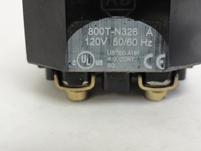 Allen-Bradley 800T-N325; Pilot Light Transfomer Module; 120VAC