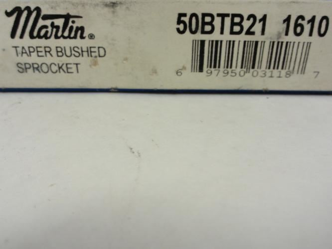 Martin 50BTB21-1610; Bushed Sprocket # 50; 21Teeth