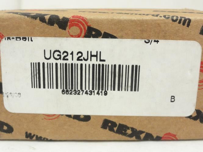 Rexnord UG212JHL; Ball Bearing Insert; 3/4"ID x 47mm OD