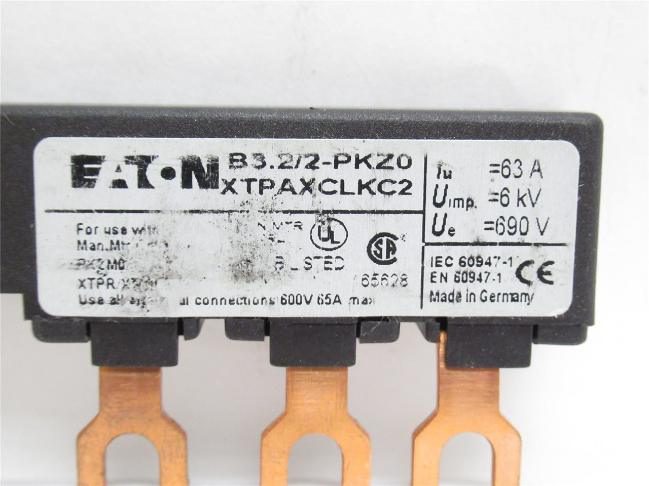 Eaton XTPAXCLKC2; Commoning Link; 3-Phase; 65A; 600V