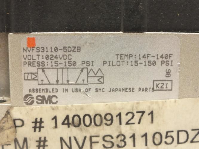 SMC NVFS3110-5DZB; Solenioid Valve; 24VDC; 15-150PSI
