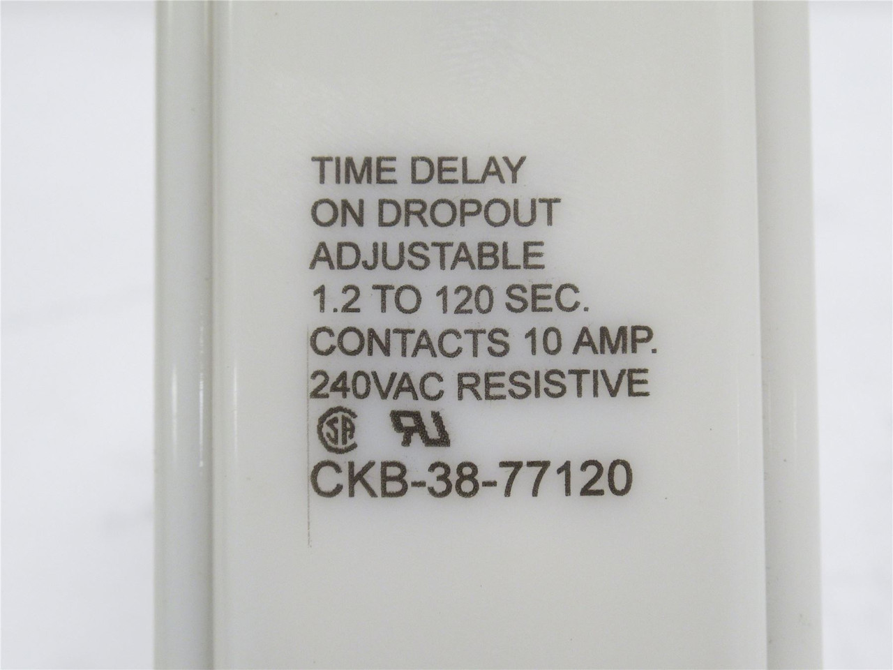 Potter CKB-38-77120; Time Delay Relay; 1.2-120s; 10A; 240VAC