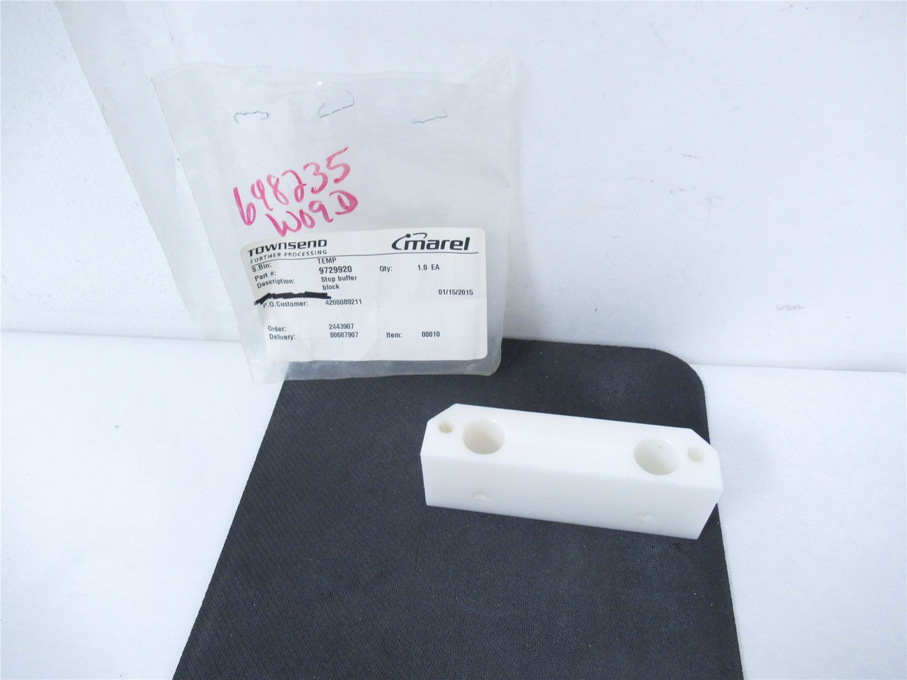 Marel 9729920; Stop Buffer Block