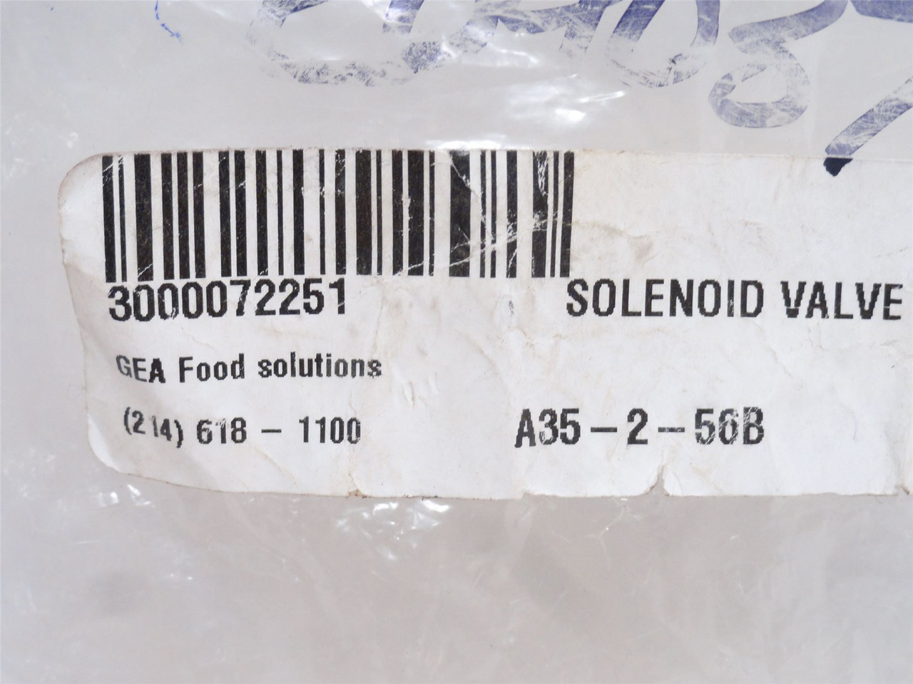 GEA 3000072251; Solenoid Valve; 24VDC; 20 Watts