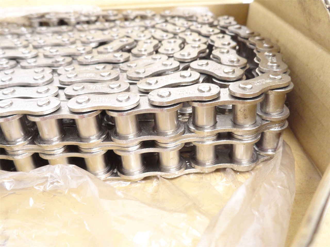 Tsubaki RS40-NP-2-RP-10ft; Roller Chain #40; 2-Strand 10'Long