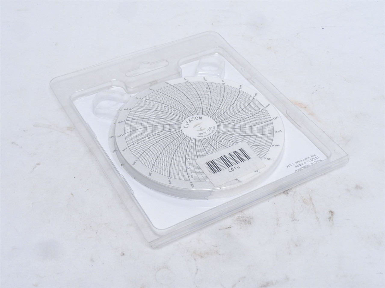 Dickson C010; Pack-60; Circular Paper Charts; 4" Diamter