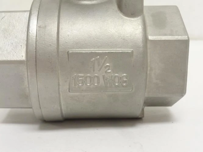 Industry-Std 20K959; Ball Valve; SS; 1-1/2NPT; NO HANDLE