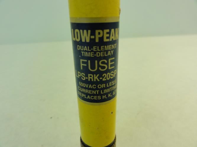 Low-Peak LPS-RK-20SP; Dual Element Time Delay Fuse; 20A; 600VAC