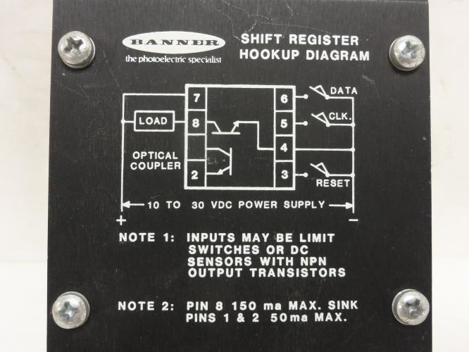 Banner LSR-64; Shift Register; 64-Bit; 8-Pin; 150mA Max