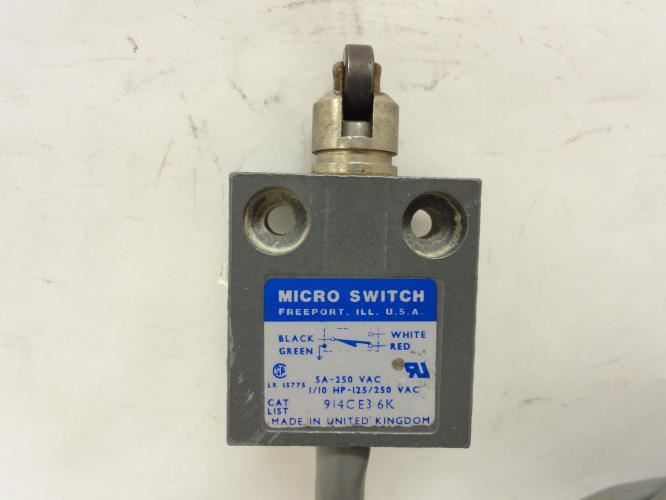 Honeywell 914CE3-6K; Limit Switch 1/10Hp 125/250VAC 2m Cable