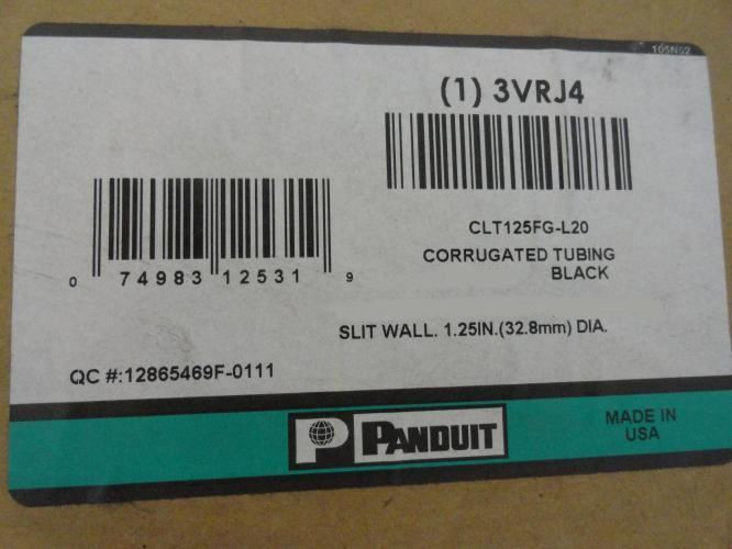 Panduit 3VRJ4; Corrugated Tubing 1-1/4"ID x 35 ft L