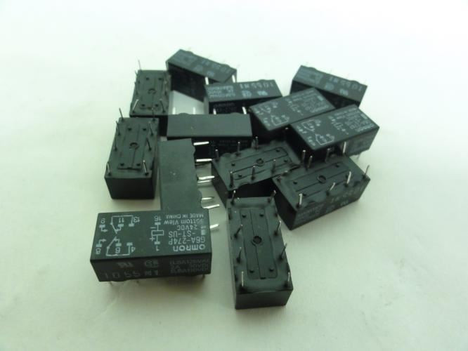 Omron G6A-274P-ST-US-DC24; Lot-13 Relays; 2A; 125VAC; 24VDC
