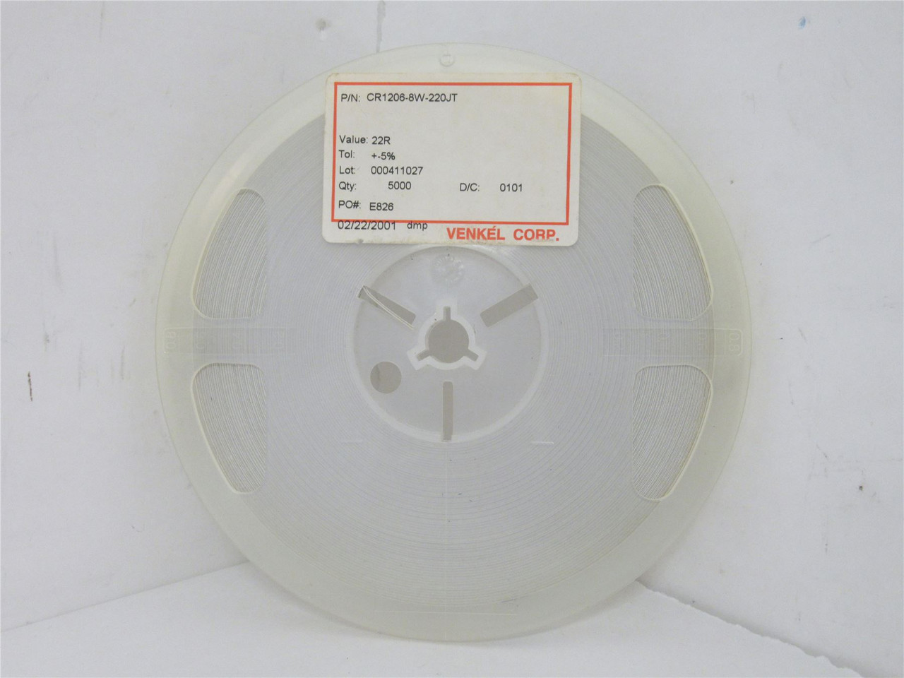 Venkel CR1206-8W-220JT; Lot-5000 Chip Resistor; 22ohm