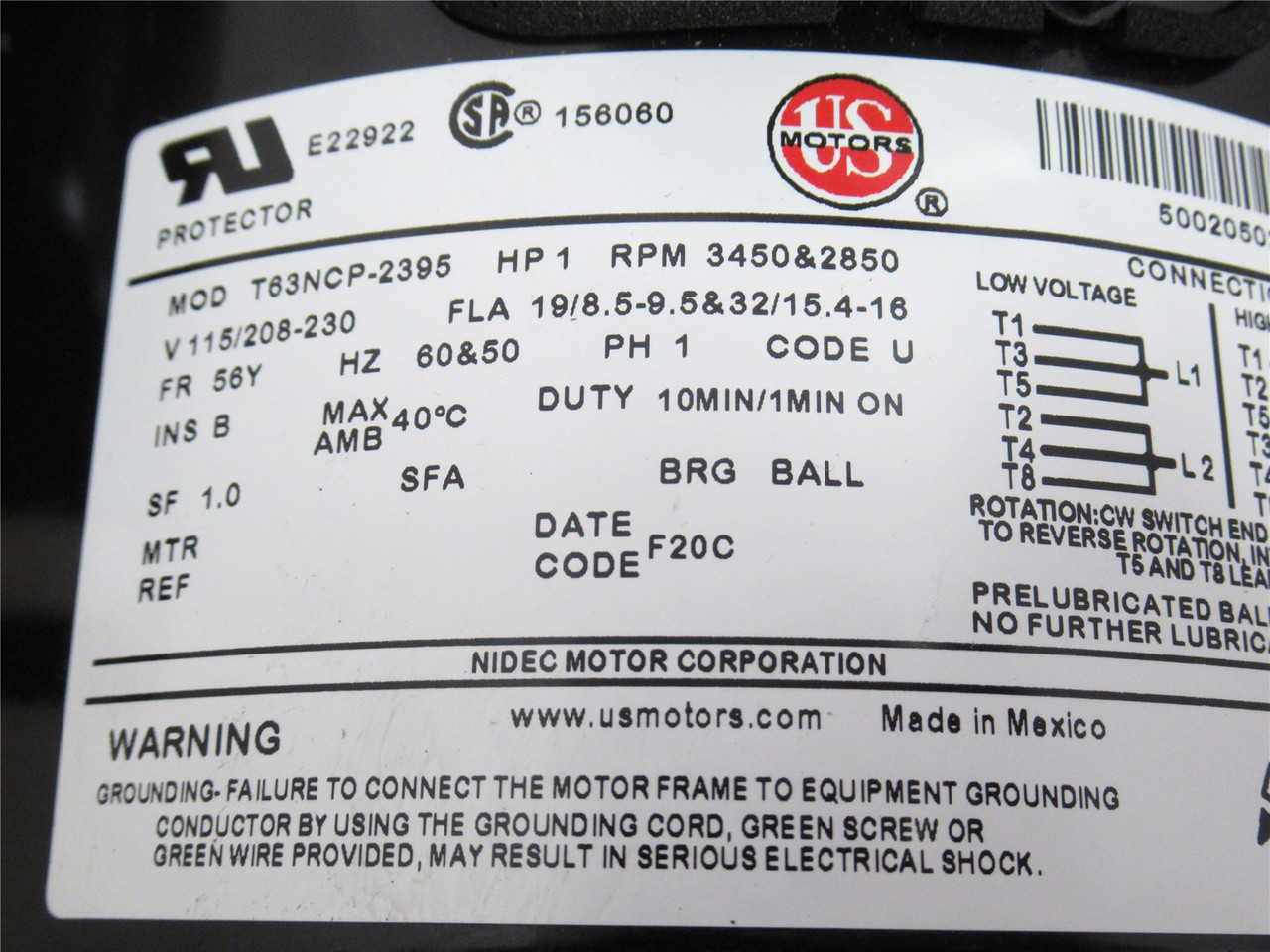 Bucher M-4550-0272 0156696; Hyd Power Pack 1HP 115/208-230VAC