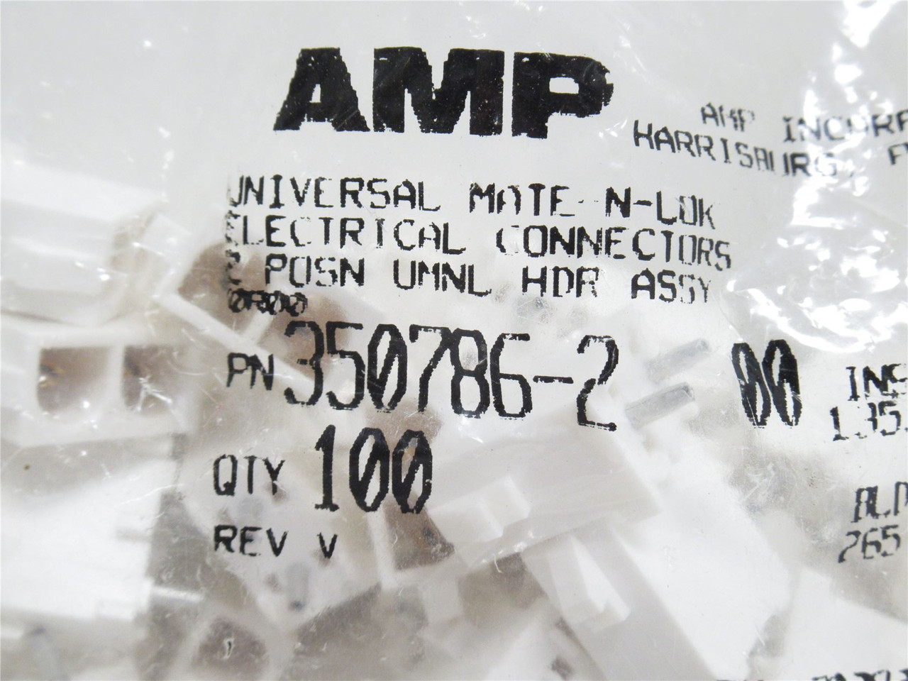 AMP 350786-3; Lot-95 Connector Headers; Male; 2-Position