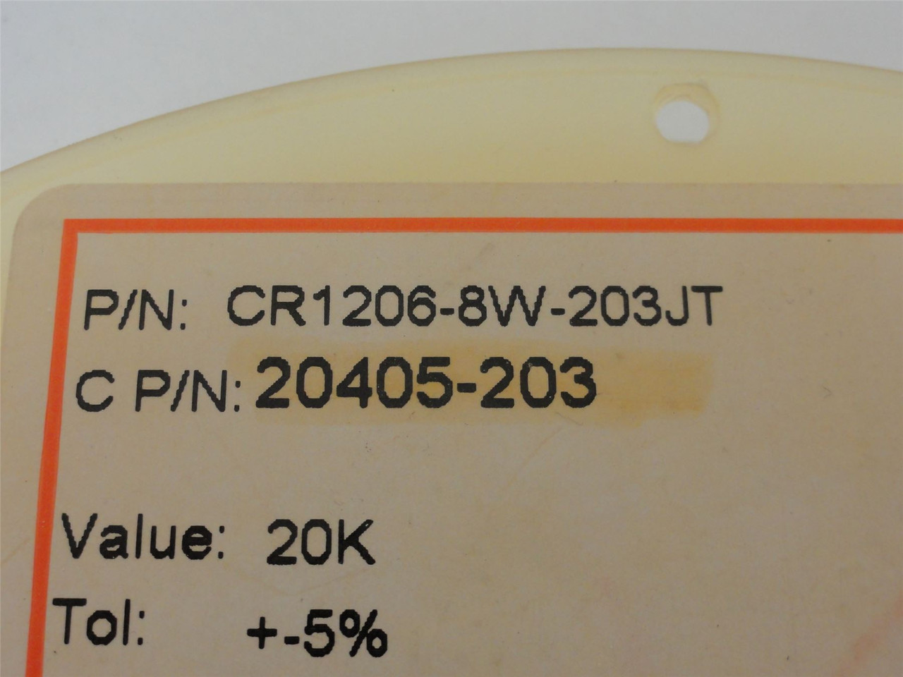 Venkel CR1206-8W-203JT; Lot-4000 Thick Film Resistors 20kOhm