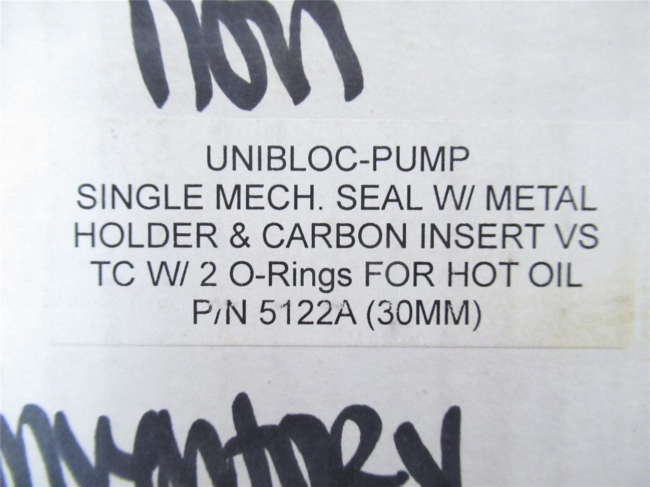 Unibloc 5122A; Pump Seal w/metal holder carbon inserts 30mm