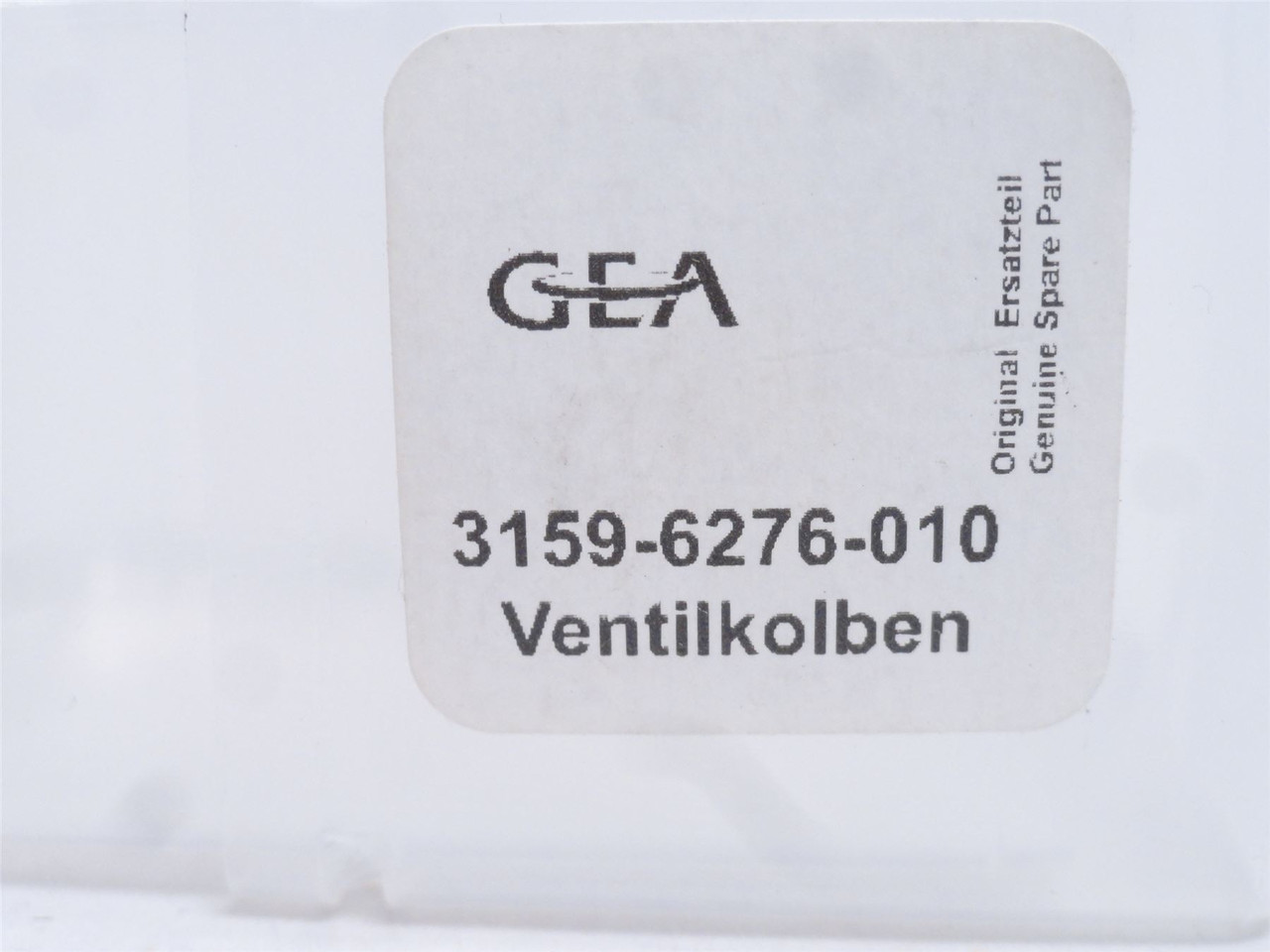 GEA 3159-6276-010; Stainless Steel Shoot Control Piston Valve