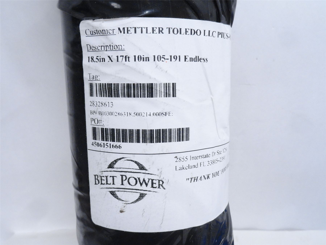 Belt Power 28328613; Mettler-Toledo Scale Feed Belt