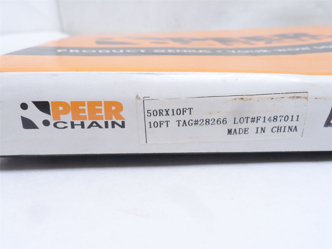 Peer 50RX10FT; Single Strand Roller Chain #50; 10' Long
