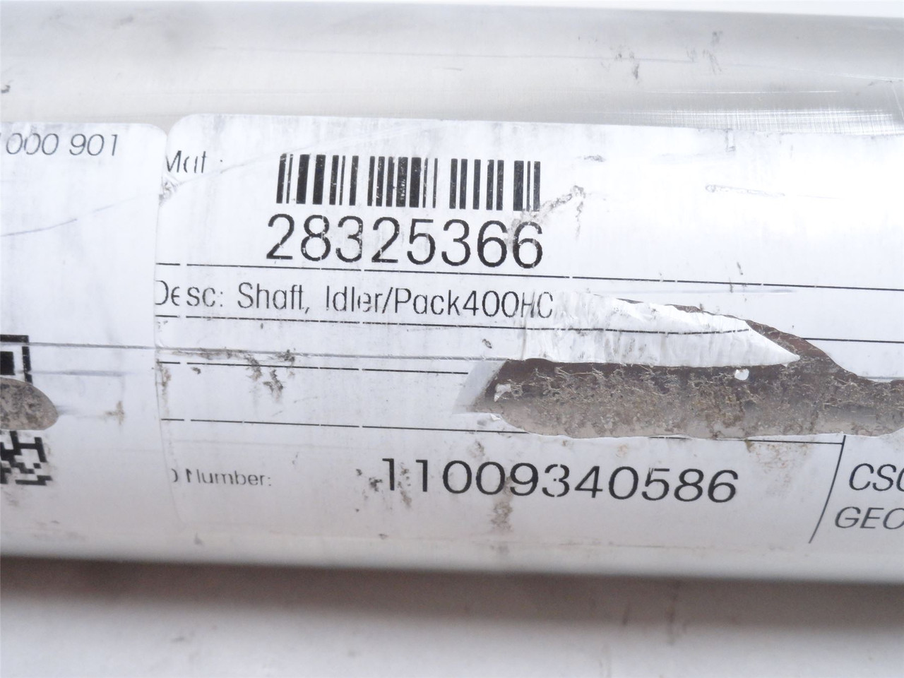 Mettler-Toledo 28325366; Idler Shaft 400HC 19-1/2" Belt Width