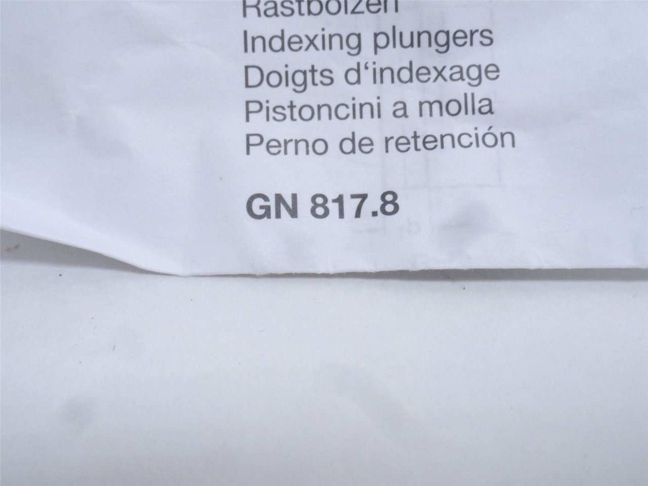 Ganter-Norm GN 817.8; Stainless Steel Indexing Plunger