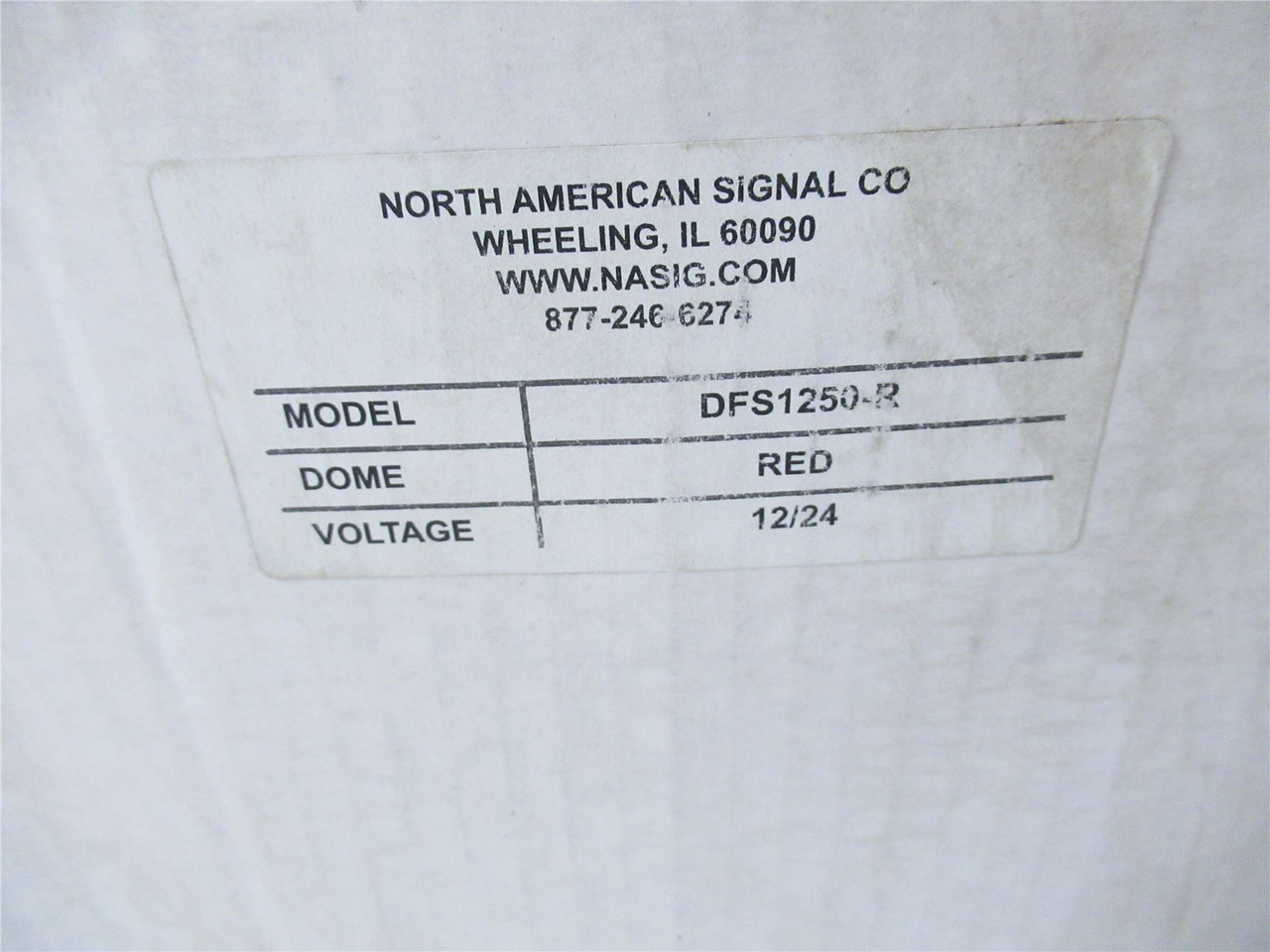 North American Signal DFS1250-R; Red Visual Appliance 12/24V