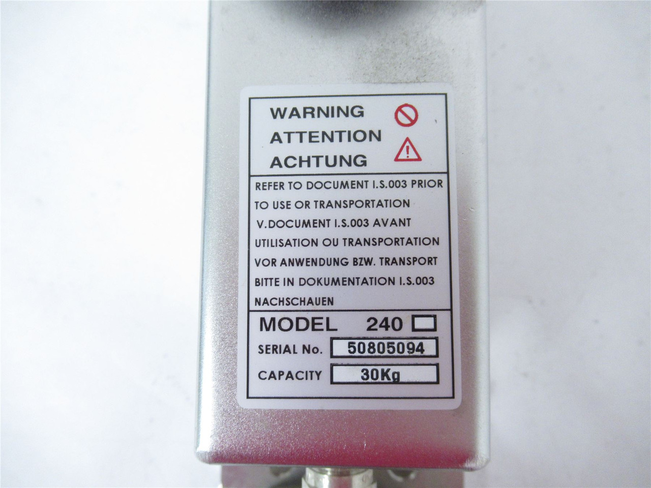 Vishay 240; Load Cell Emax: 30KG