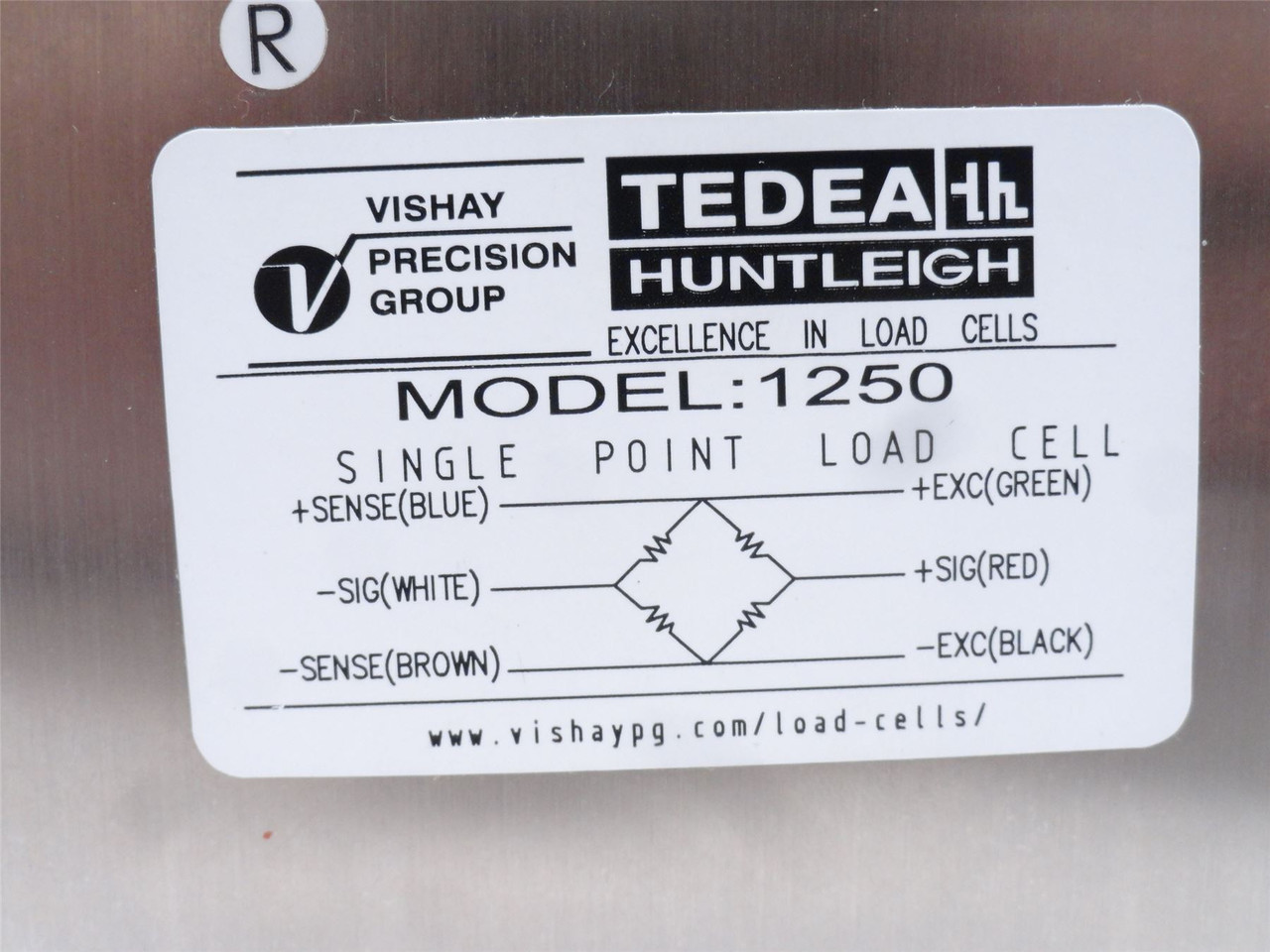 Huntleigh 01250-100K-C3-04X; Single Point Load Cell; 100KG