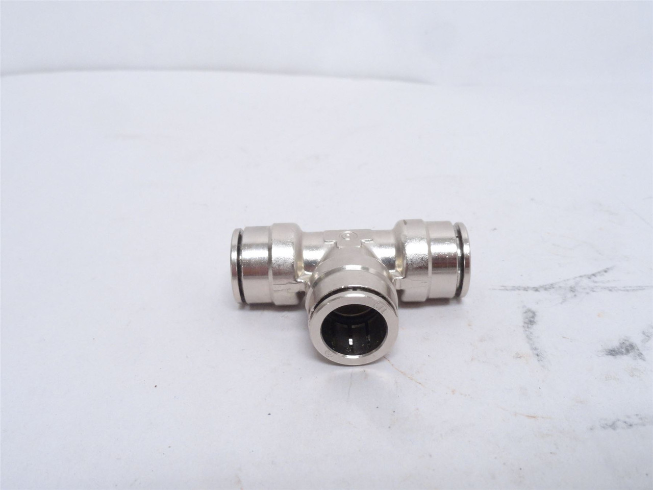 MFG- 3604 12 00; Air Tube Tee; 1/2"PTC; Nickel Plate