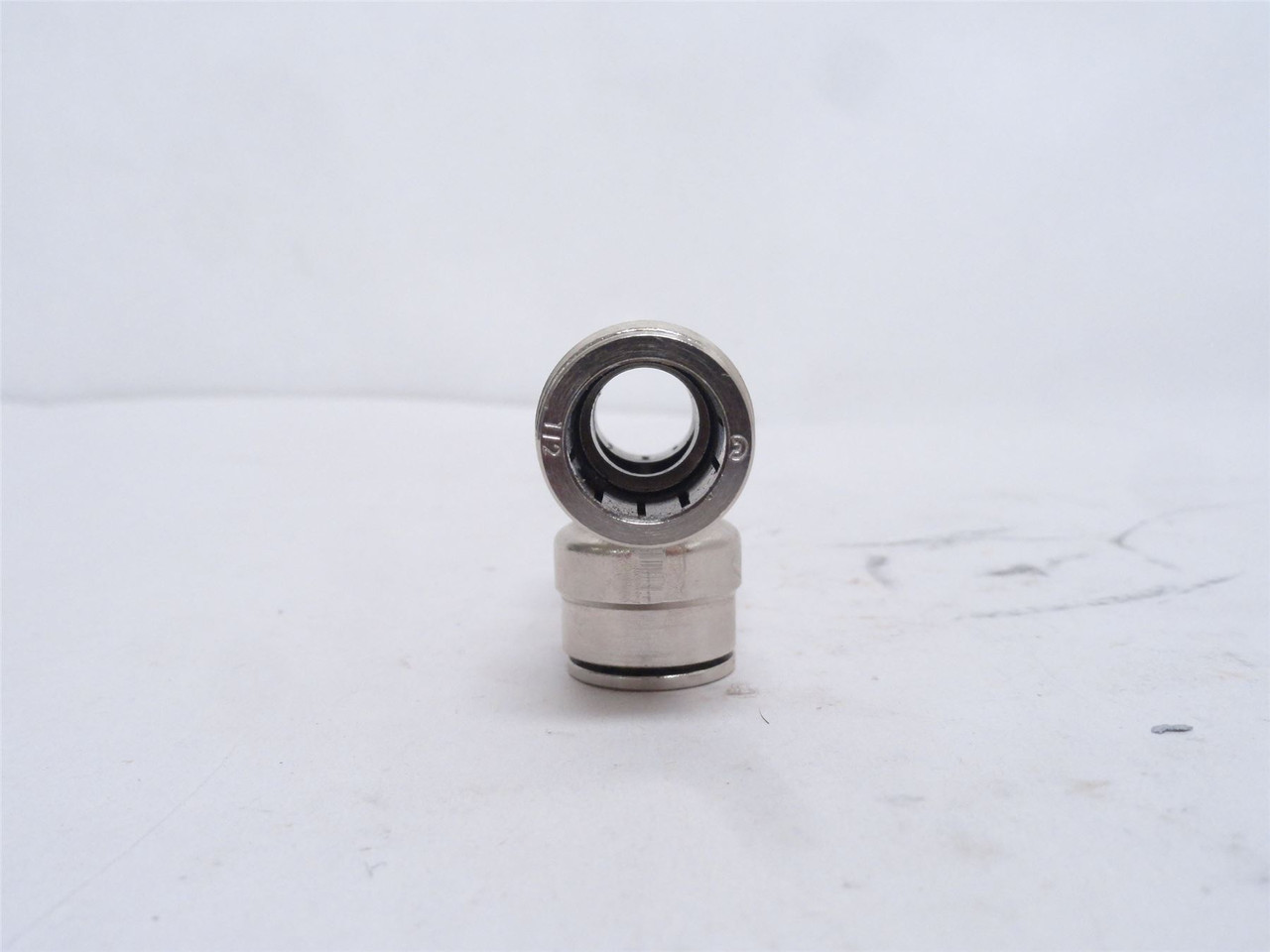 MFG- 3604 12 00; Air Tube Tee; 1/2"PTC; Nickel Plate